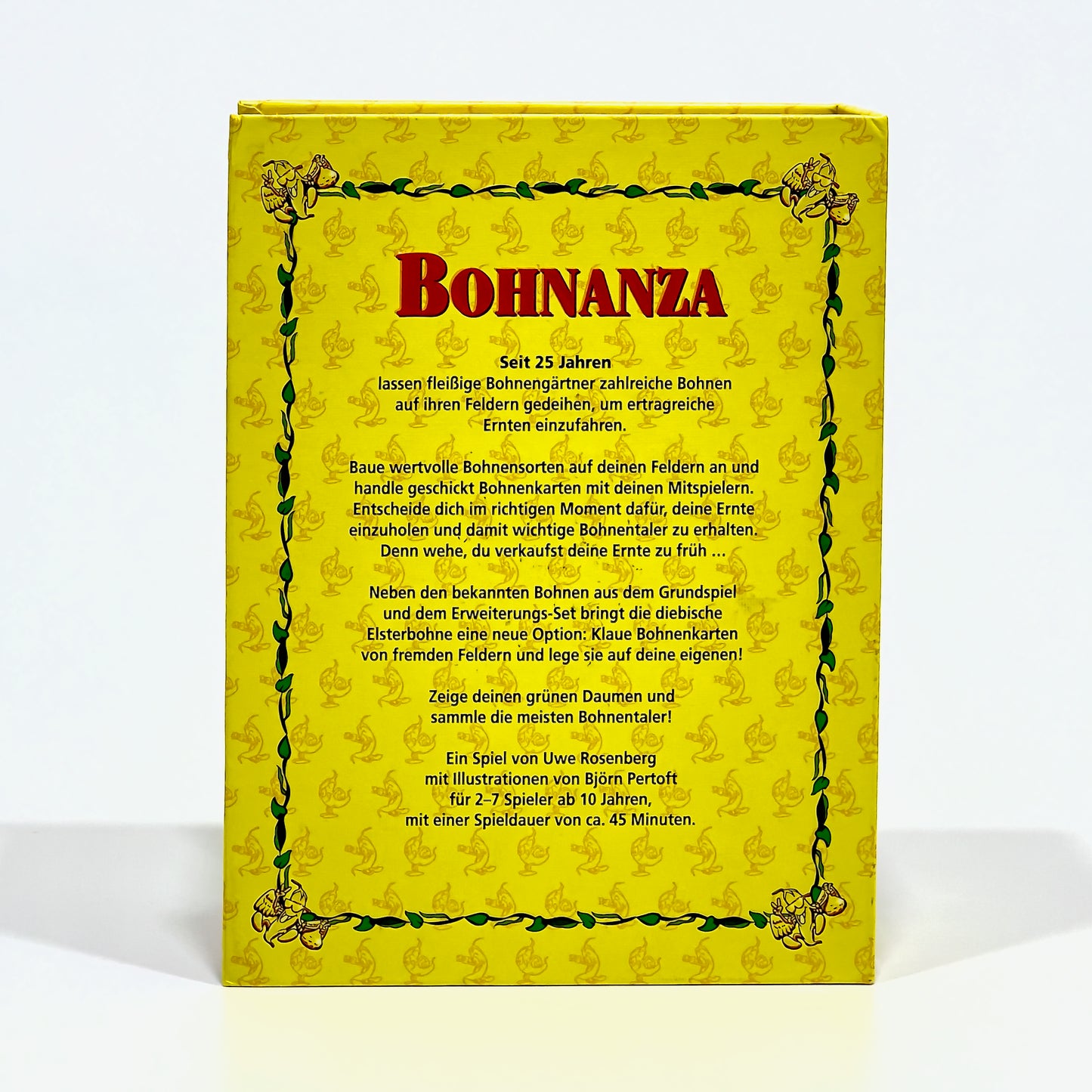 Rückseite des Kartenspiels Bohnanza Jubiläums Edition
