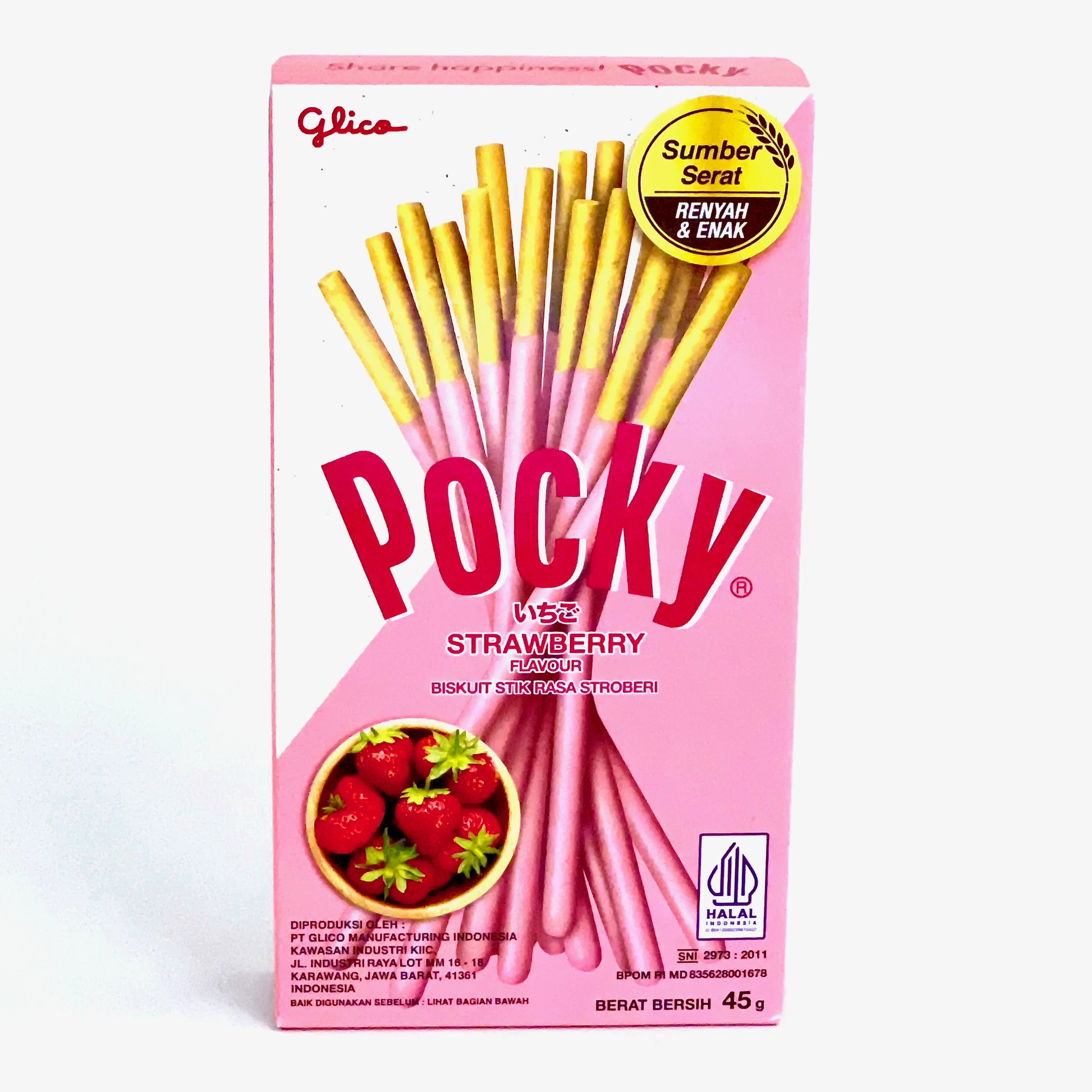 die knackigen Kekssticks mit Erddbeer Glasur der Marke Pocky